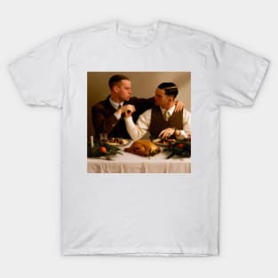 Gay Couple Sharing Thanksgiving Dinner T-Shirt